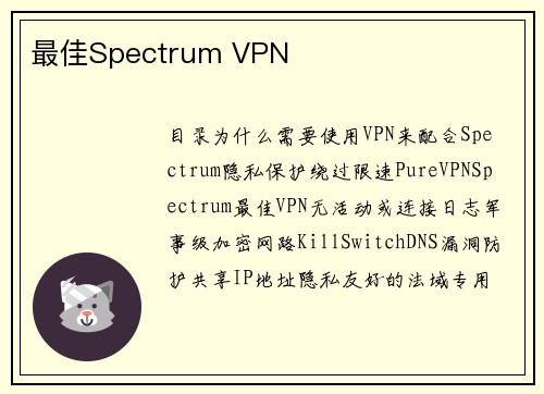 最佳Spectrum VPN 